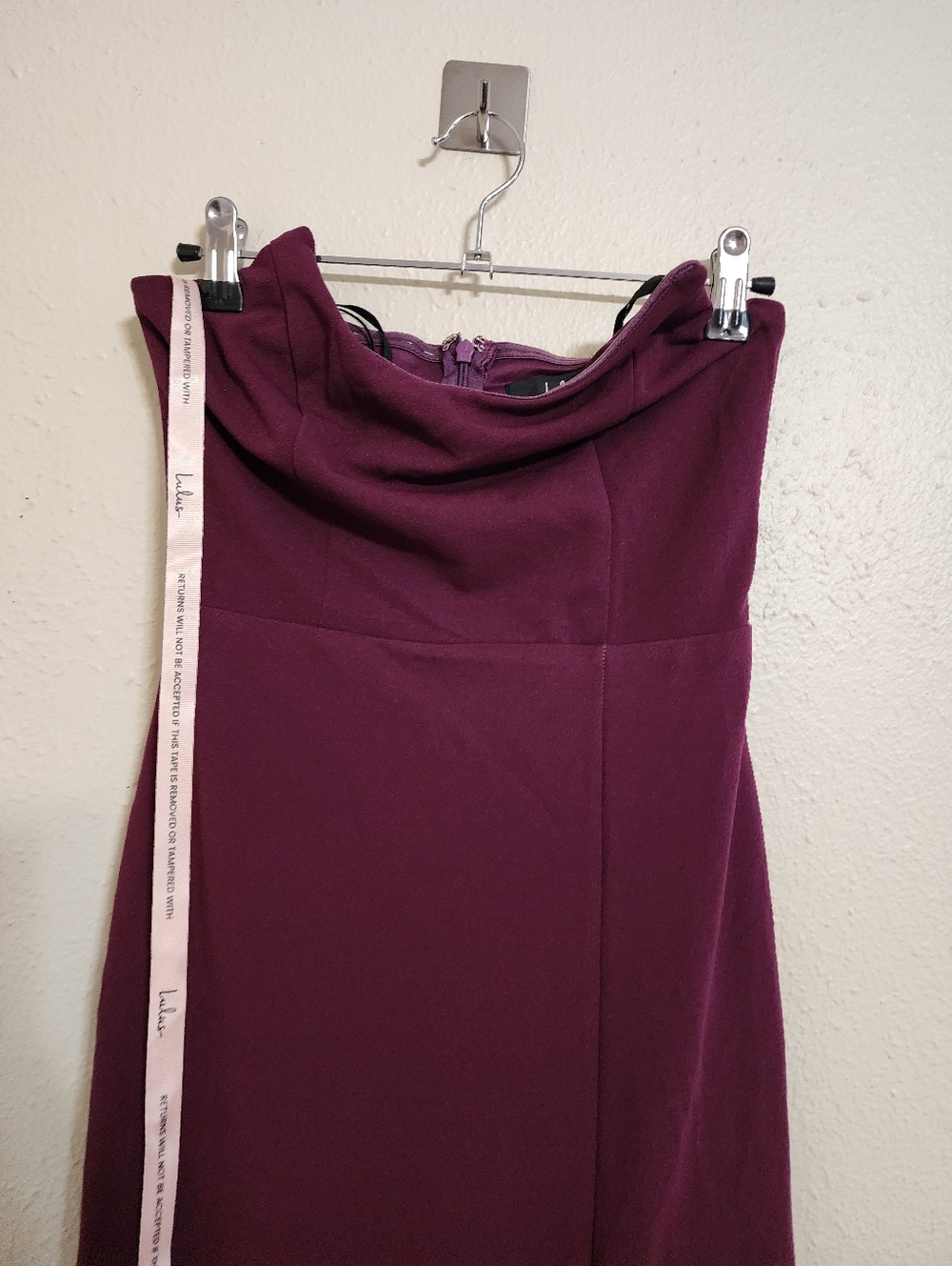 Lulus Sensational Beauty Plum Purple Strapless Maxi Dress S Wedding Party Prom - Picture 7 of 9